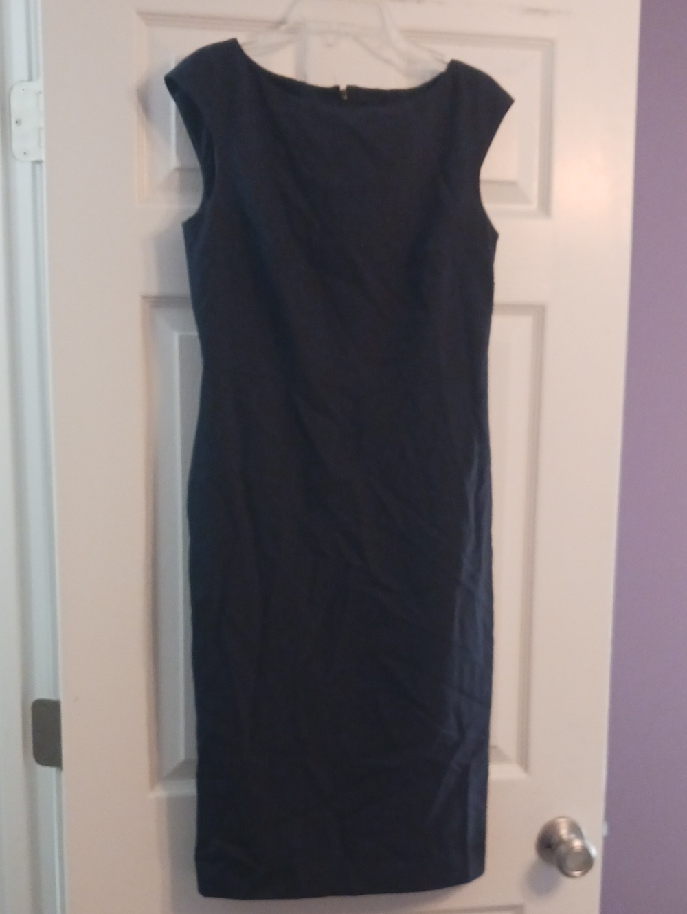 Ann Taylor Navy Midi Sheath Dress